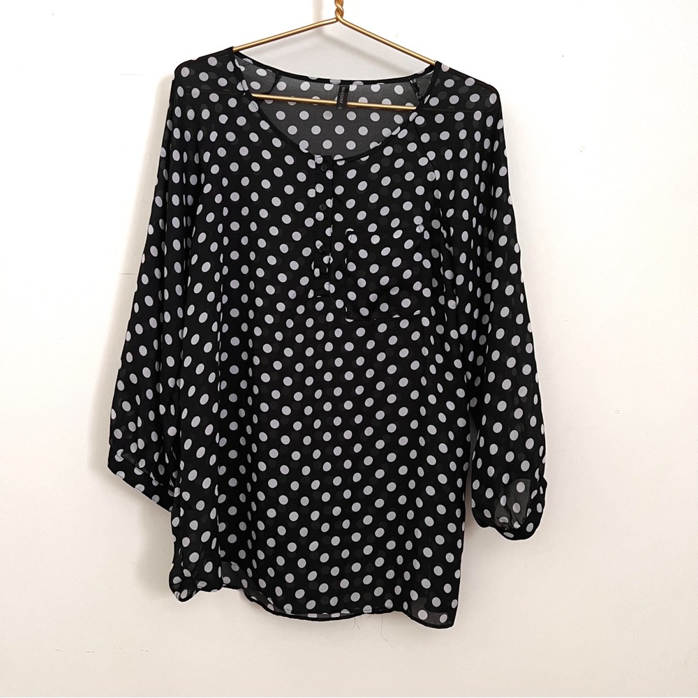 Massini large polka dot blouse